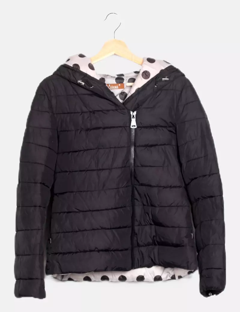 Black Quilted Feather Attraction