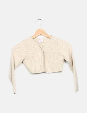 Beige Chunky Knit Lefties Sweater