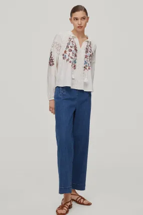 Cross Stitch Embroidered Blouse
