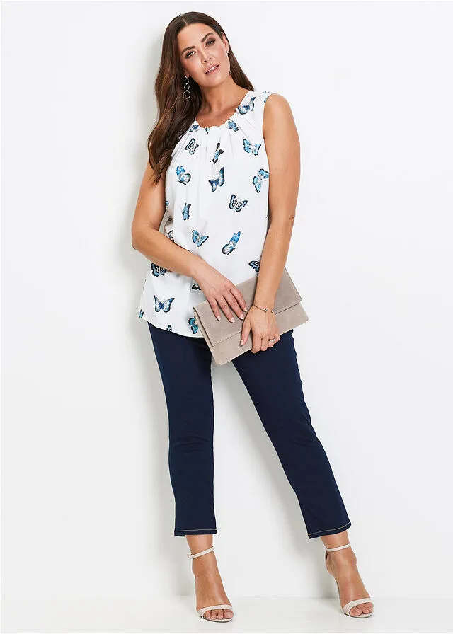 Black and White Printed Blouse