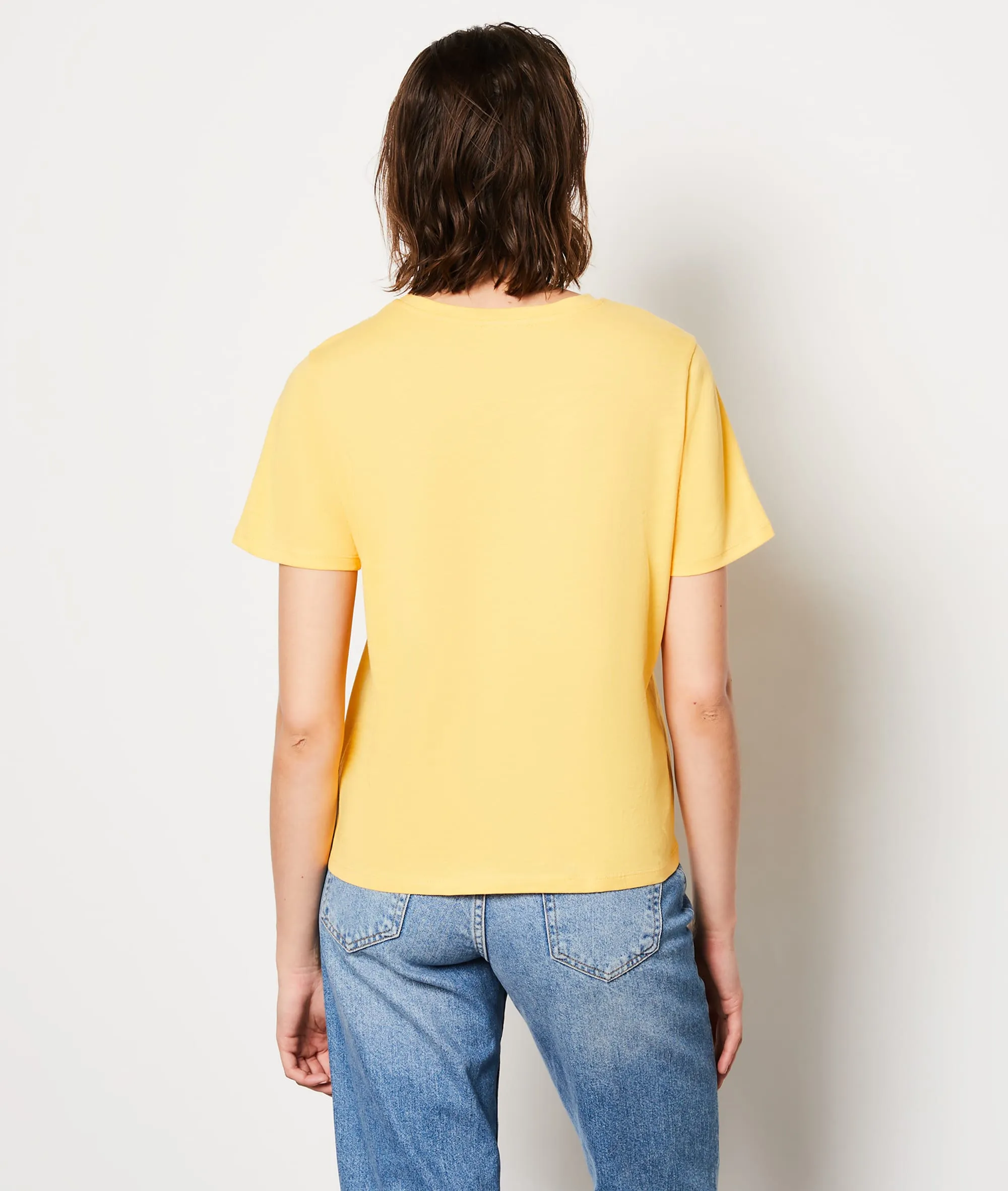 Camiseta de algodón 'slow life' RAVENA JAUNE SOLEIL - ETAM