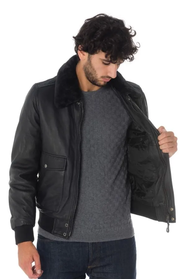 Schott Lctopgun Black Men's Jacket