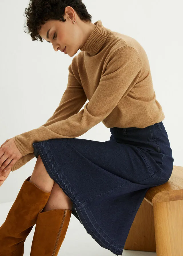 Dark Denim Skirt.