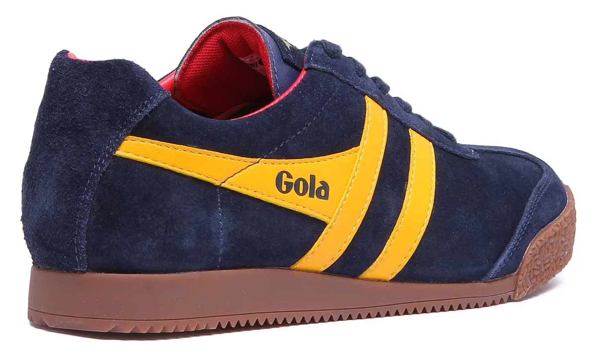 Gola Classics Harrier Zapatillas de deporte clásicas con cordones en piel de ante para hombre en tabaco