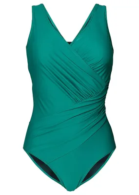 Green bottle molded-effect swimsuit
