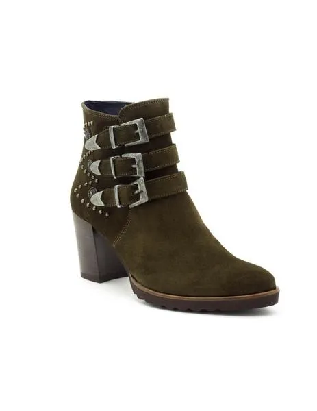 green leather d7226-ca ankle boots