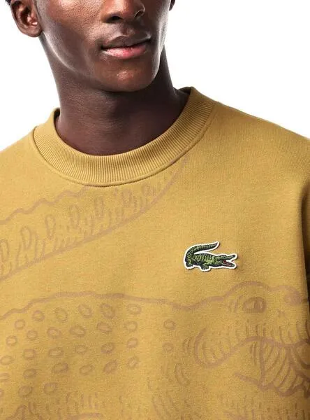 Lacoste Brown Men's Loose Fit Jogger Sweatshirt