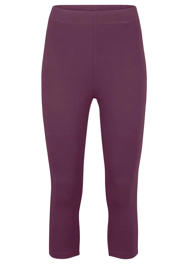 Granate capri leggings with comfortable waistband