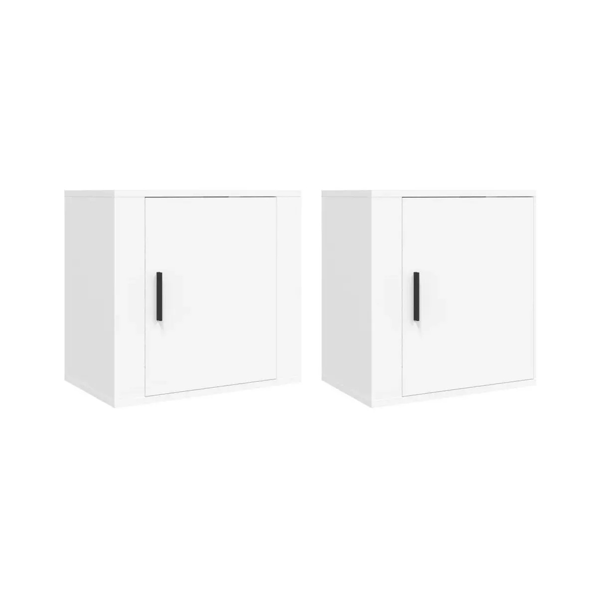 Wall-Mounted Bedside Tables Set of 2 White 50x30x47 cm