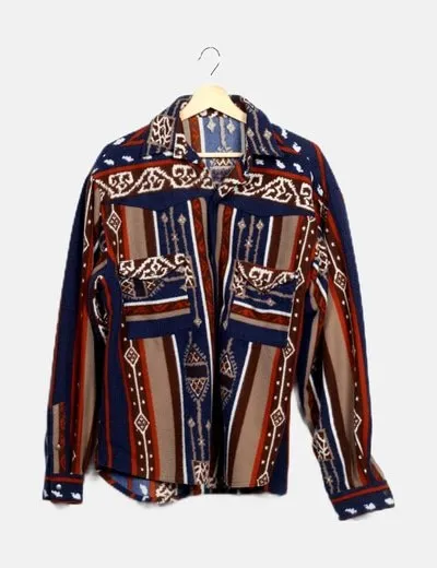 NoName Printed Multicolor Over Shirt