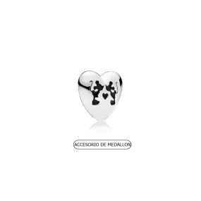 Petite Pandora Beso Mickey & Minnie de plata de ley