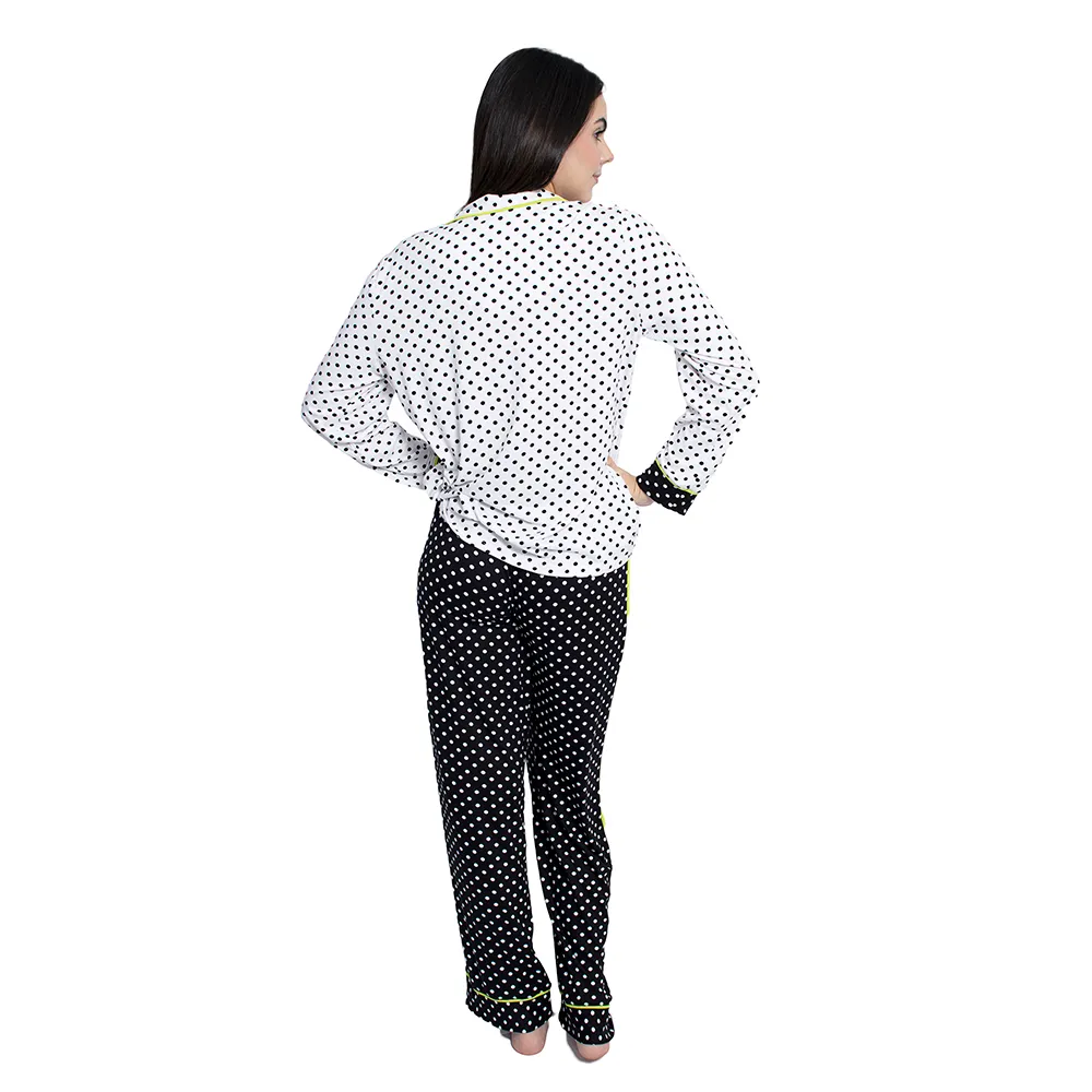 Polka Dot Long Sleeve Pajama Set