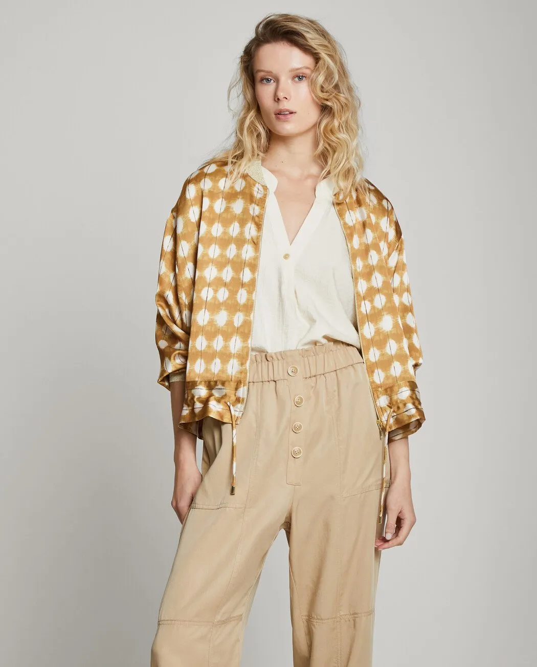 Printed bomber jacket