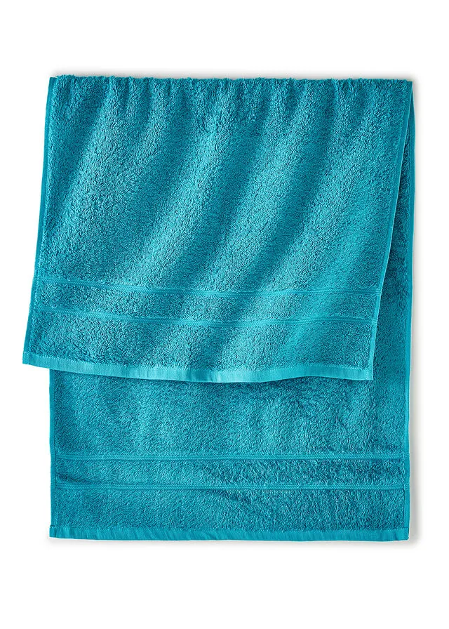 Soft High-Quality 4-Piece Petroleum Blue Towel Set