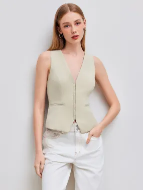 Solid V-Neck Blazer Vest - Search result: Men's Solid V-Neck Blazer Vest
