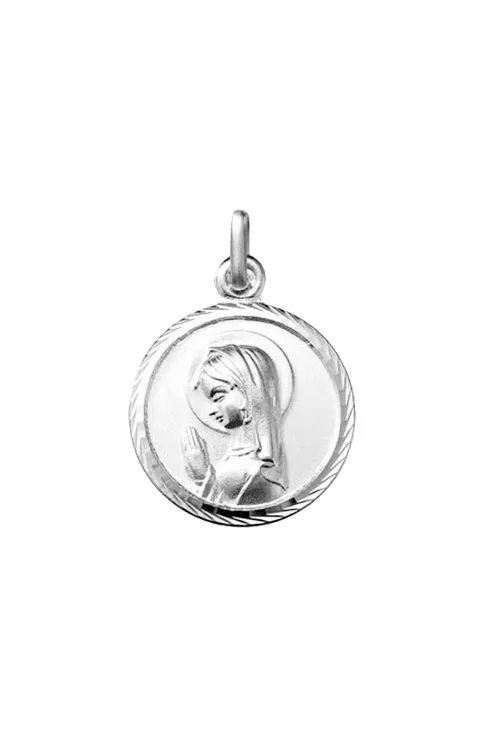 Sterling Silver Virgin Mary Medal 045_AG0122660-14