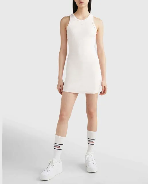 Tommy Jeans mini dress in ribbed fabric.