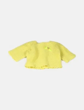 Yellow knit jersey without brand name