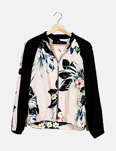 Zara Pink Floral Print Jacket